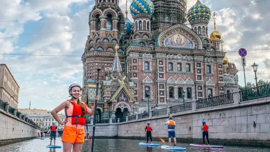 Питер. Экскурсия на сапборде по каналам и Большой Неве